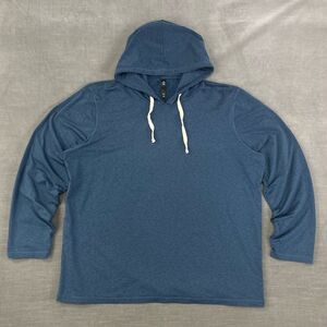 GLYDER Bedford Hoodie Mens XXL‎ Blue Performance Dream Knit Pullover Gym Comfort